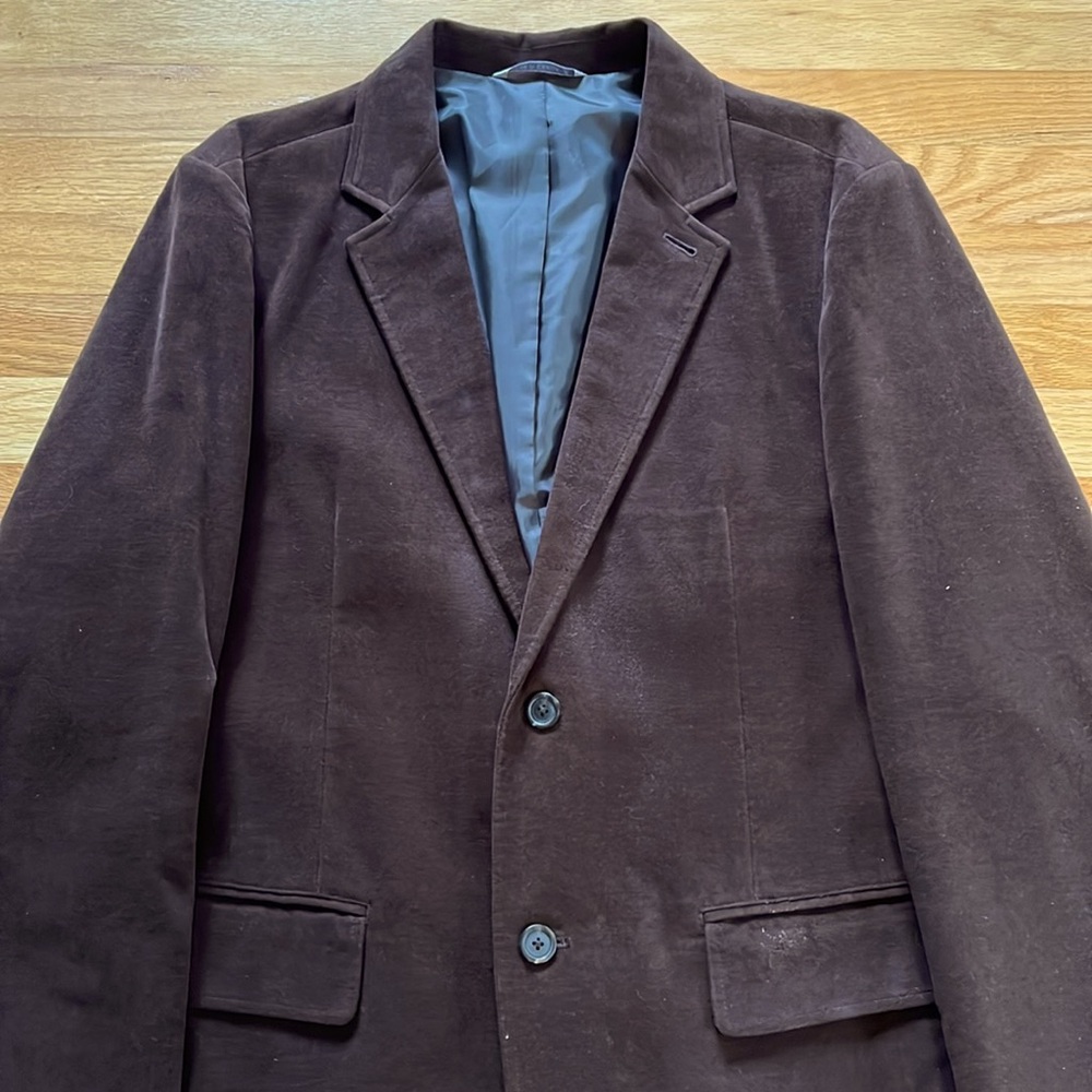 Gap Velvet Blazer in Brown